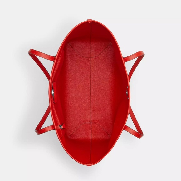 NWT COACH CT825 City Tote Stripe Print Coated Canvas Leather Below $398 Retail - Picture 4 of 6